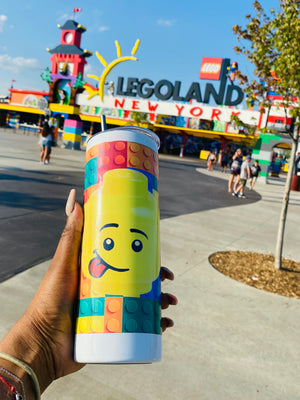 Lego themed 20oz skinny tumblers