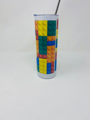 Lego themed 20oz skinny tumblers