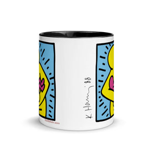 Mother & Baby Keith Haring Inspired Mug with Color Inside