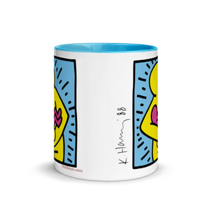 Mother & Baby Keith Haring Inspired Mug with Color Inside