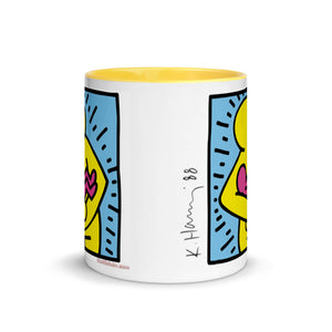 Mother & Baby Keith Haring Inspired Mug with Color Inside