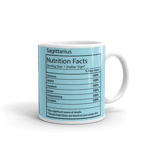 Sagittarius Nutritional Facts Mug