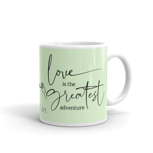 Love Journey White glossy mug